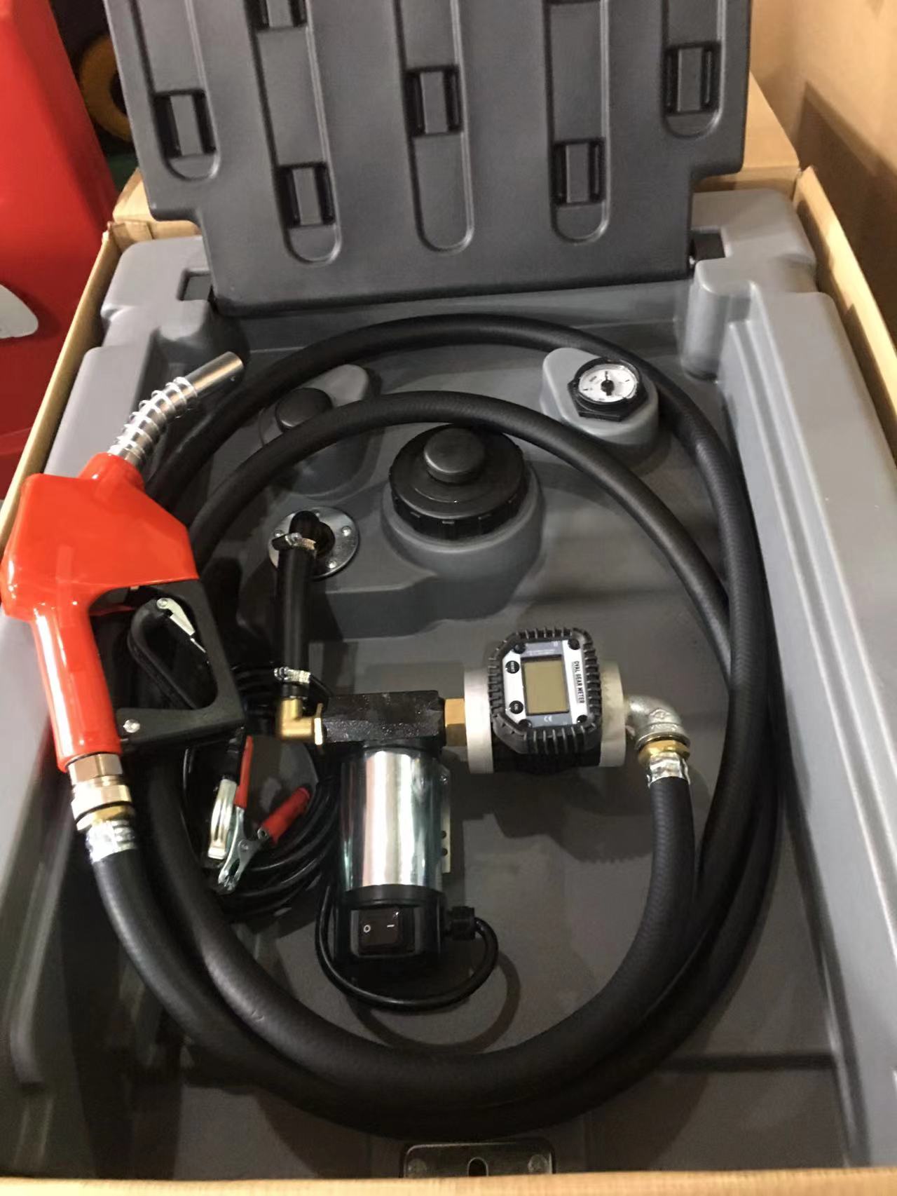 Tanque Mini-Porter móvil gasóleo 400 l con bomba y boquerel automático con contador 12V